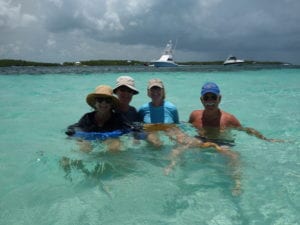 Boaters With Lazy Bunz at Tahiti Beach Elbow Cay Bahamas